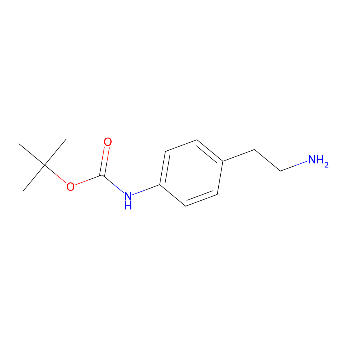 tert-butyl N-[4-(2-aminoethyl)phenyl]carbamate molecular structure, CAS 457631-44-6