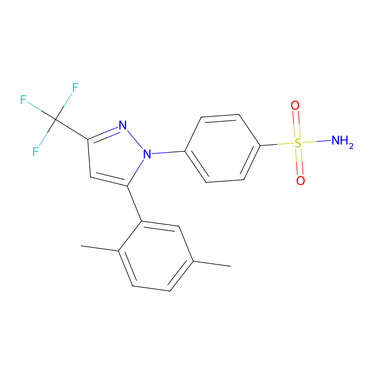2,5-Dimethylcelecoxib molecular structure, CAS 457639-26-8