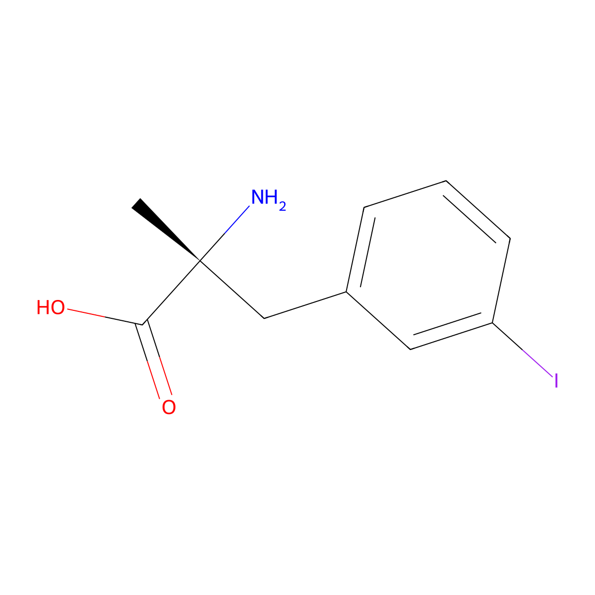 H-alpha-Me-D-Phe(3-I)-OH molecular structure, CAS 457652-83-4