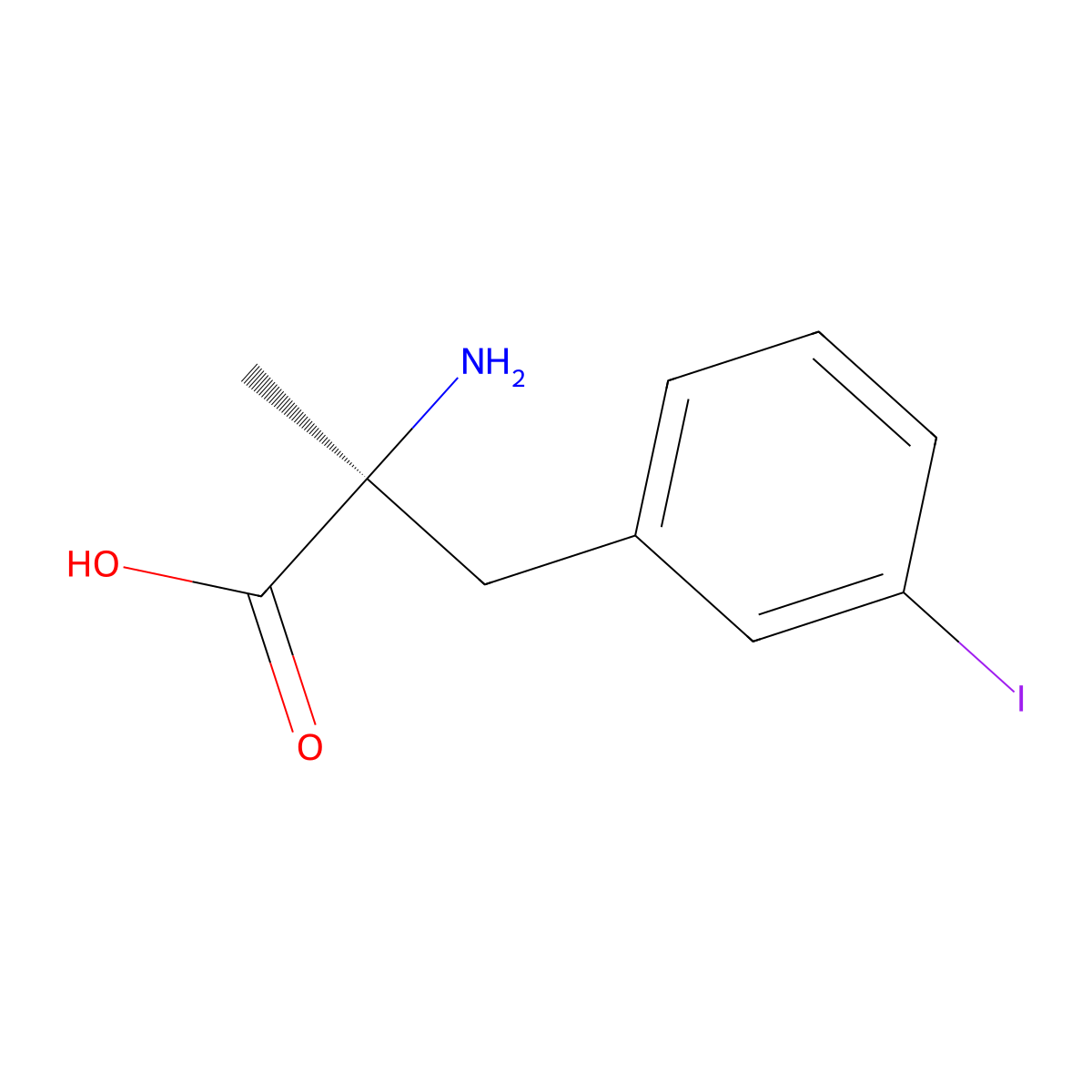 (S)-alpha-Methyl-3-Iodophenylalanine molecular structure, CAS 457653-01-9