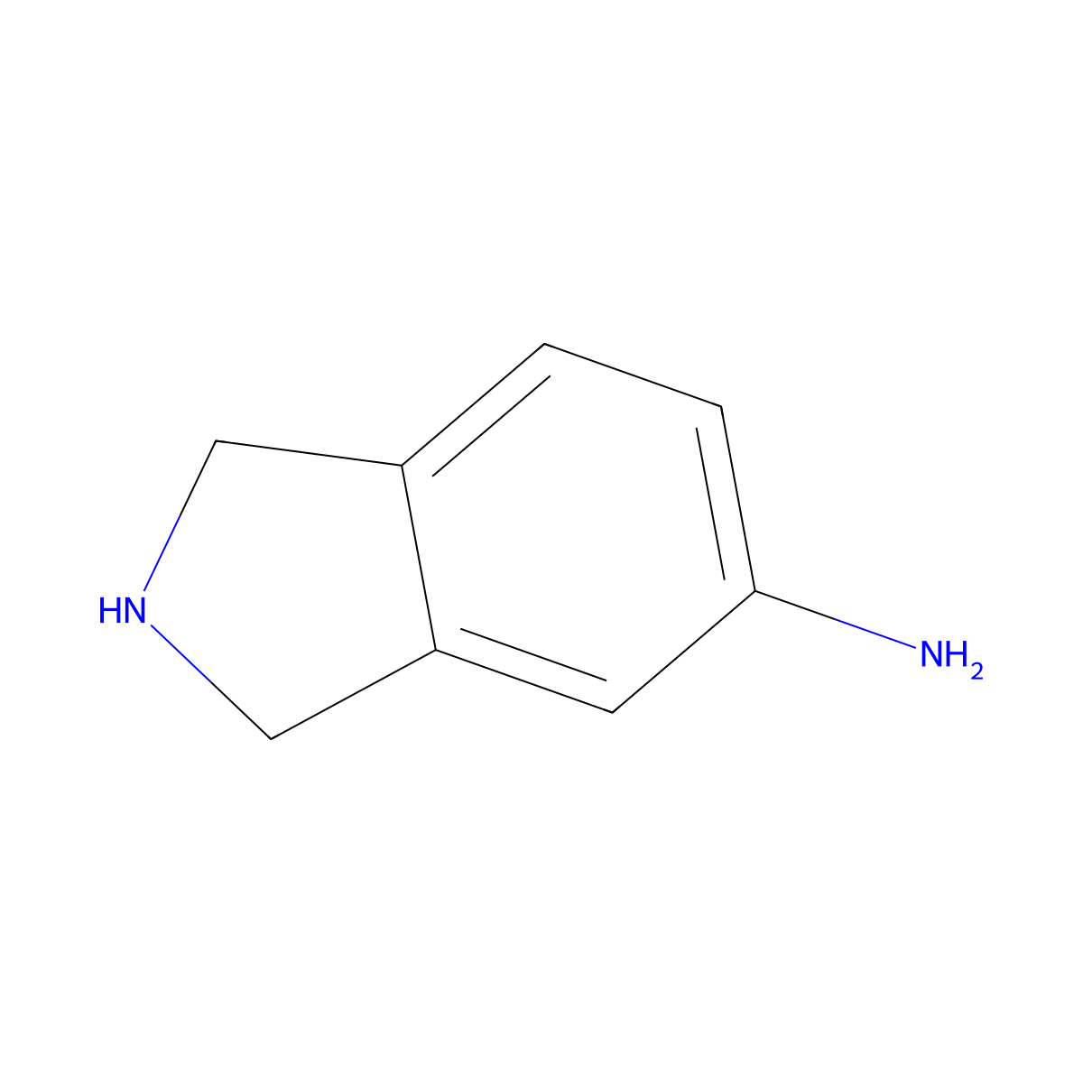 2,3-Dihydro-1H-isoindol-5-amine molecular structure, CAS 45766-35-6