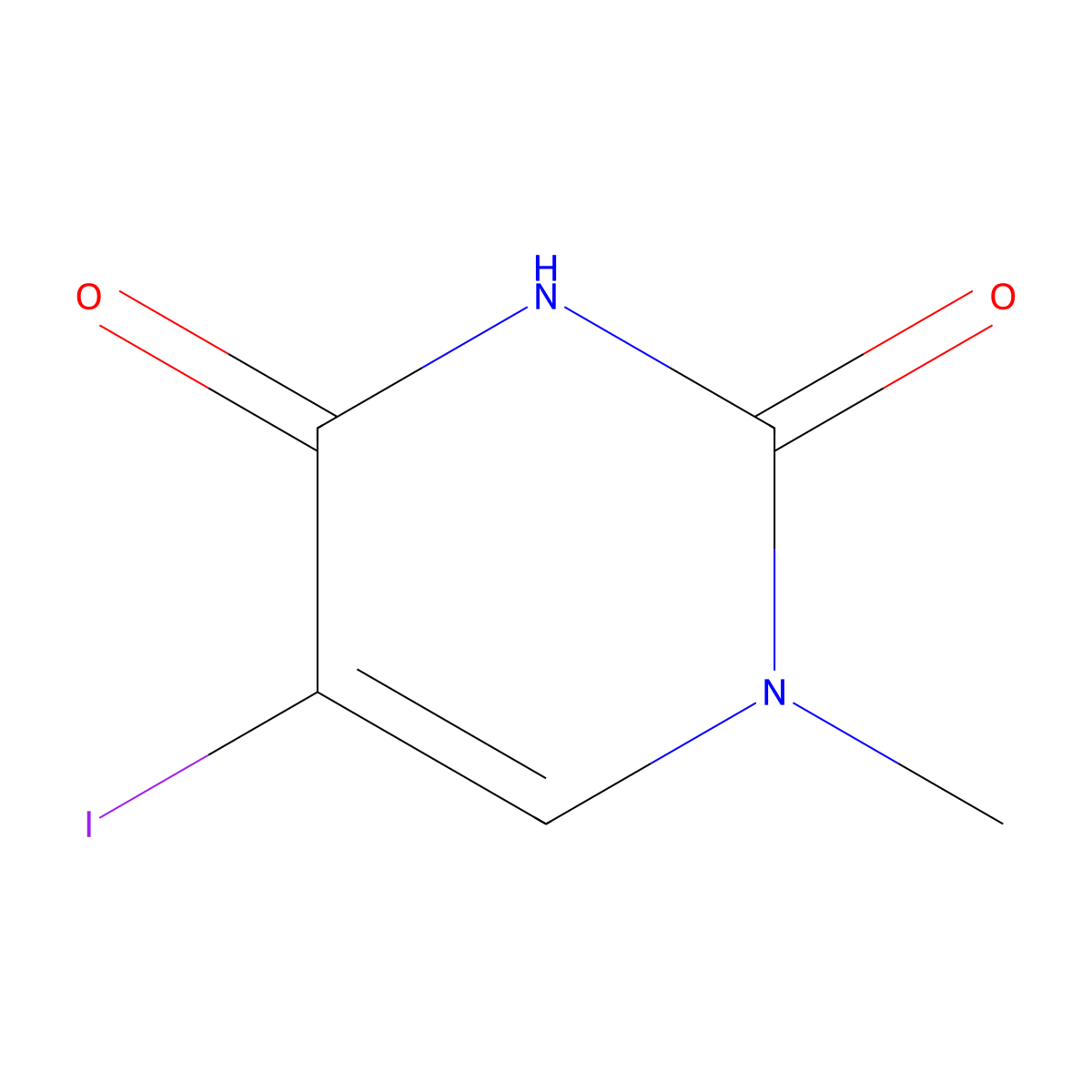 5-Iodo-1-methyl-1,2,3,4-tetrahydropyrimidine-2,4-dione molecular structure, CAS 45774-47-8