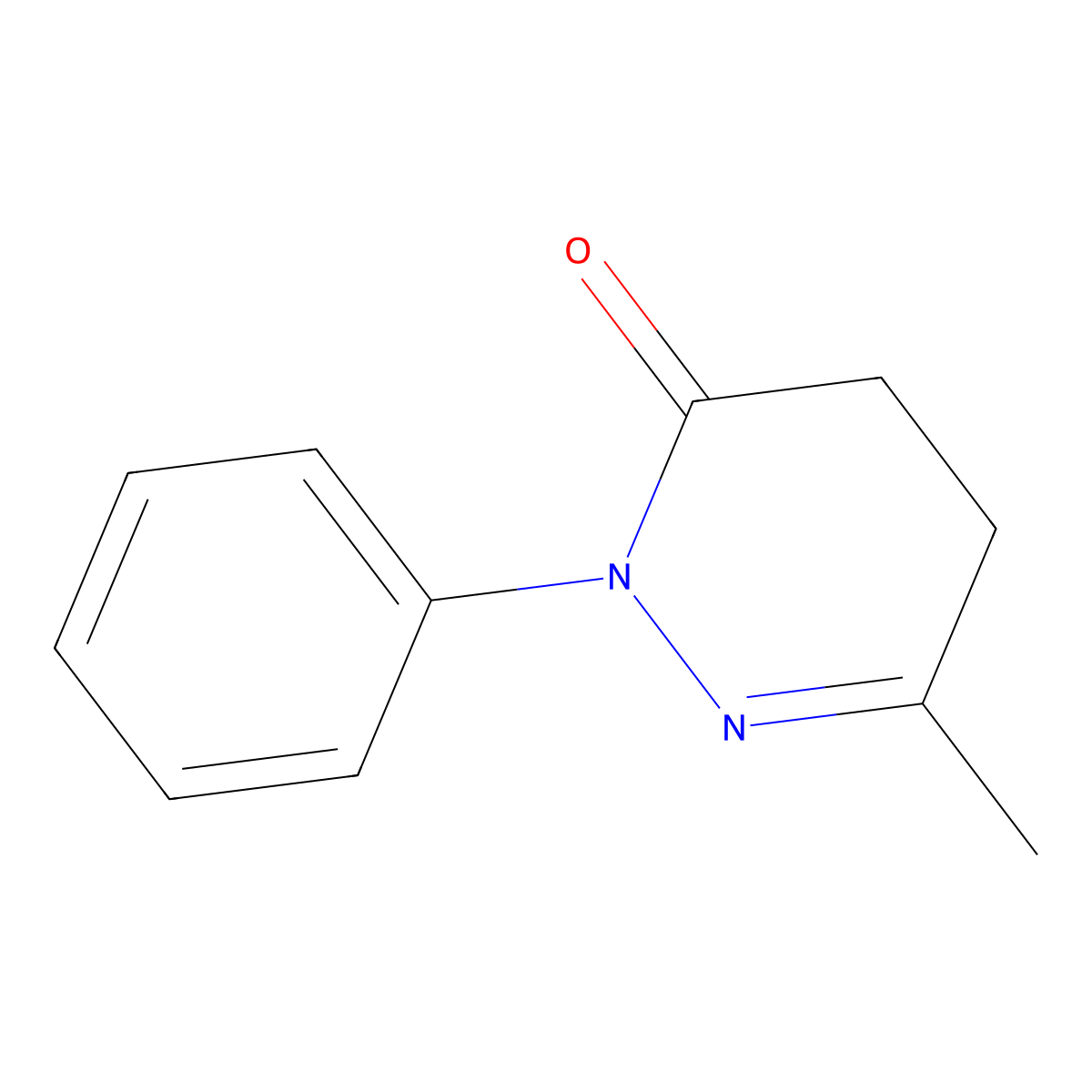 4,5-dihydro-6-methyl-2-phenylpyridazin-3(2H)-one molecular structure, CAS 4578-58-9