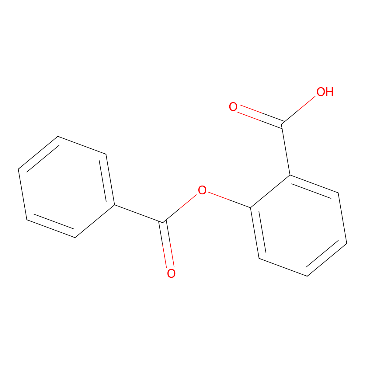 2-Benzoyloxybenzoic acid molecular structure, CAS 4578-66-9