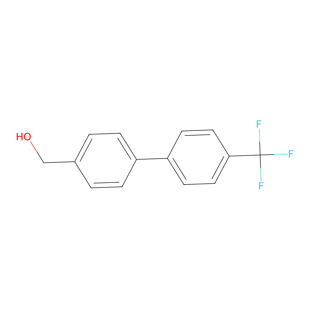 (4'-(Trifluoromethyl)-[1,1'-biphenyl]-4-yl)methanol molecular structure, CAS 457889-46-2