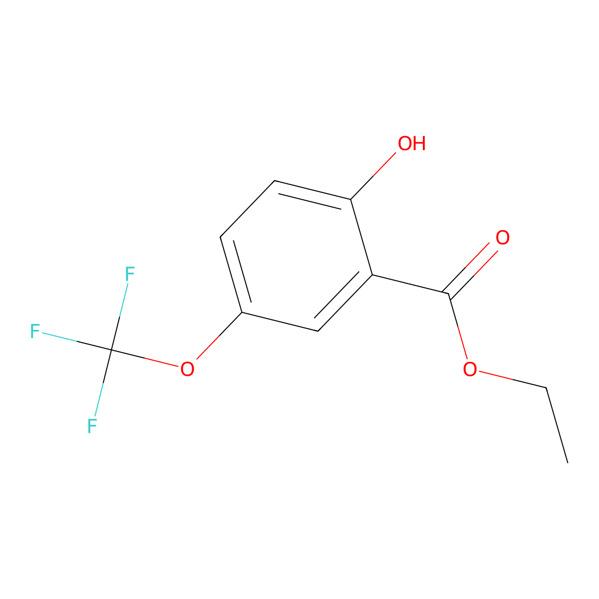 Ethyl 2-hydroxy-5-(trifluoromethoxy)benzoate molecular structure, CAS 457889-57-5