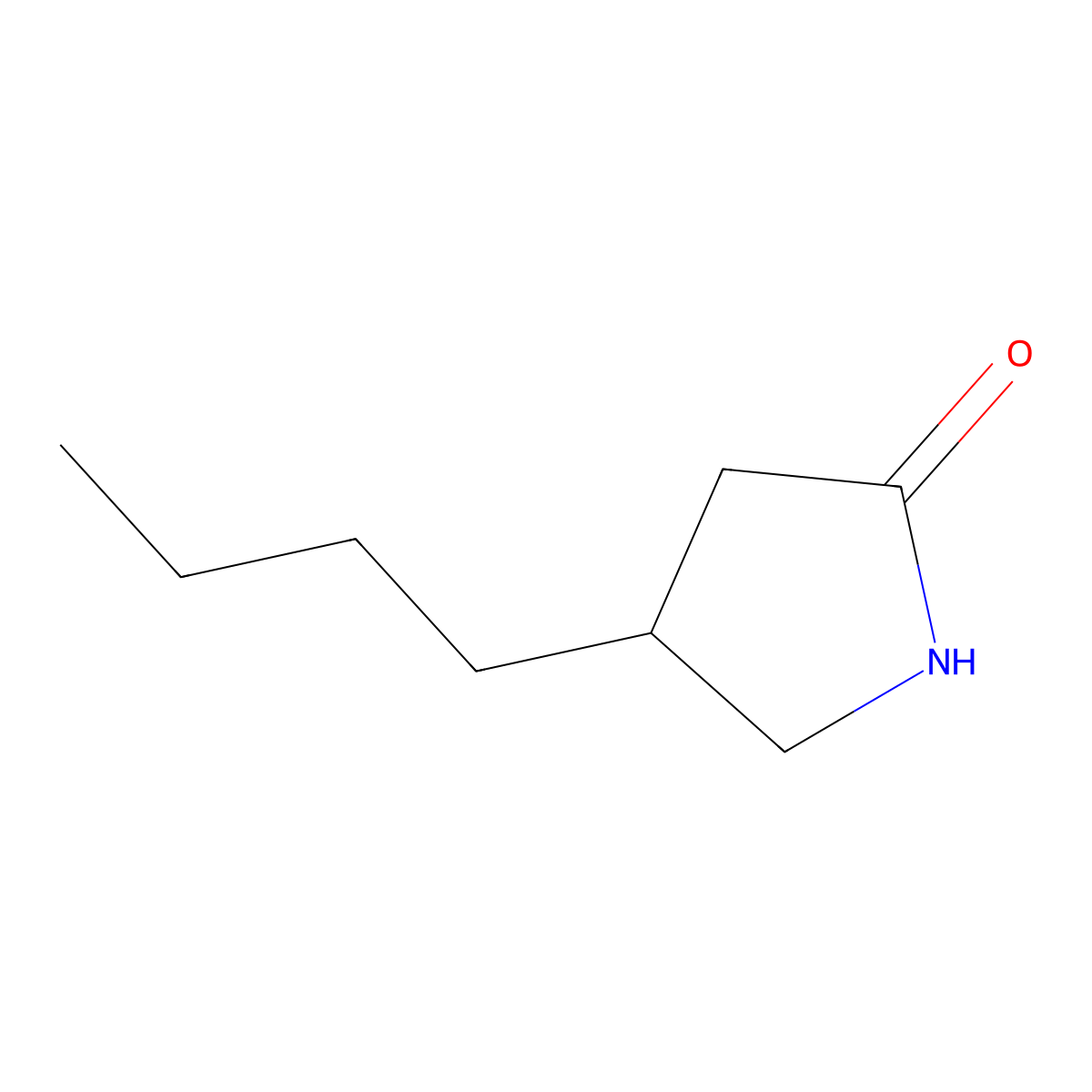4-Butylpyrrolidin-2-one molecular structure, CAS 457893-17-3