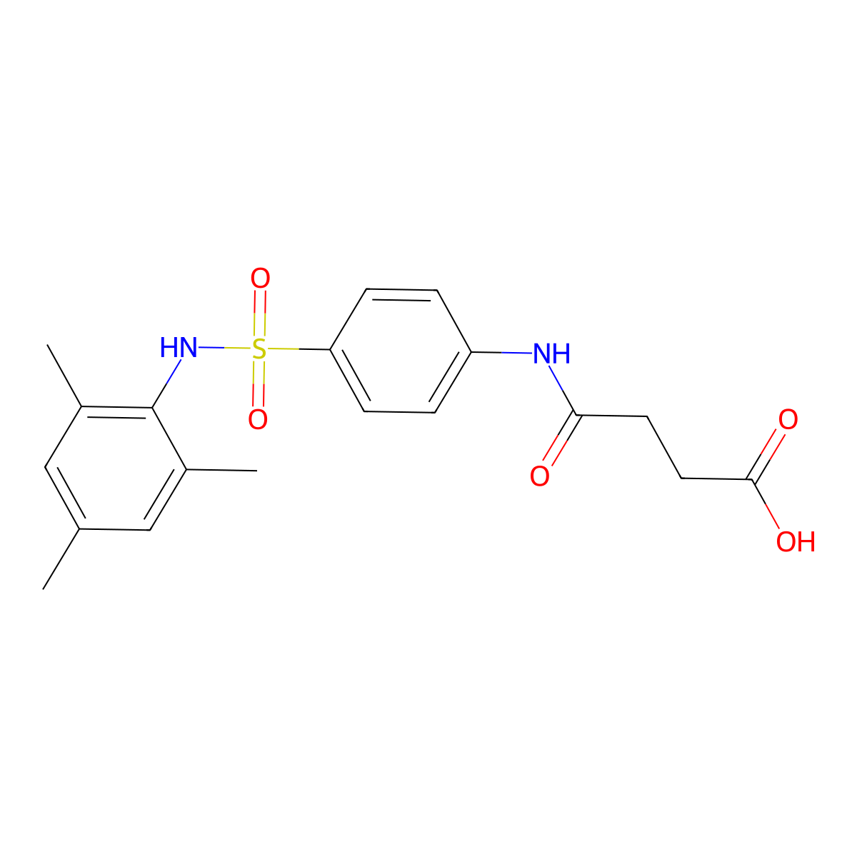 4-{4-[(Mesitylamino)sulfonyl]anilino}-4-oxobutanoic acid molecular structure, CAS 457922-04-2