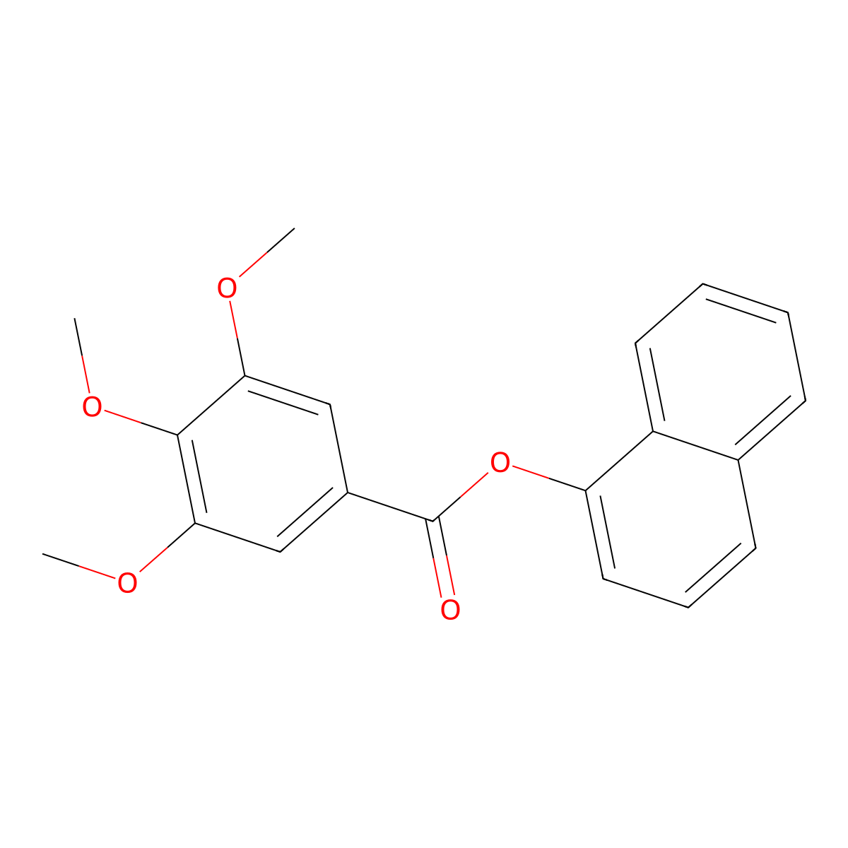 Naphthalen-1-yl 3,4,5-trimethoxybenzoate molecular structure, CAS 457923-29-4