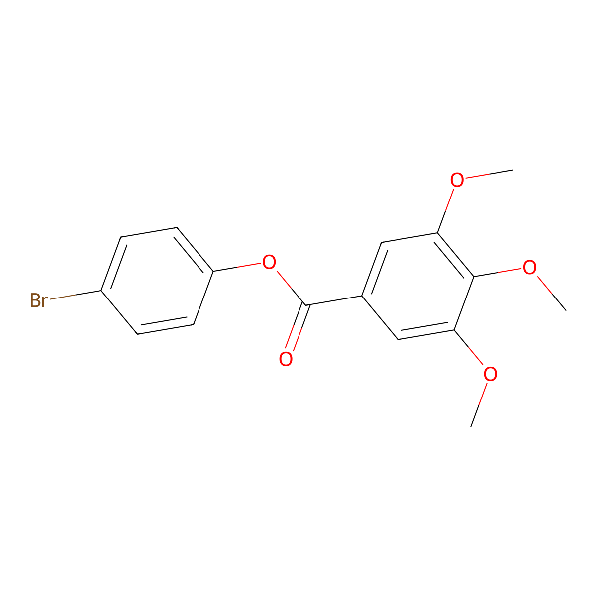 4-Bromophenyl 3,4,5-trimethoxybenzoate molecular structure, CAS 457923-74-9