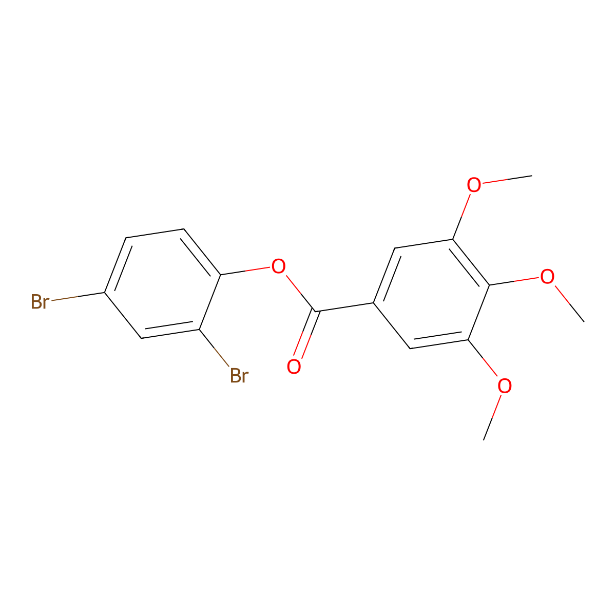 2,4-Dibromophenyl 3,4,5-trimethoxybenzoate molecular structure, CAS 457923-87-4