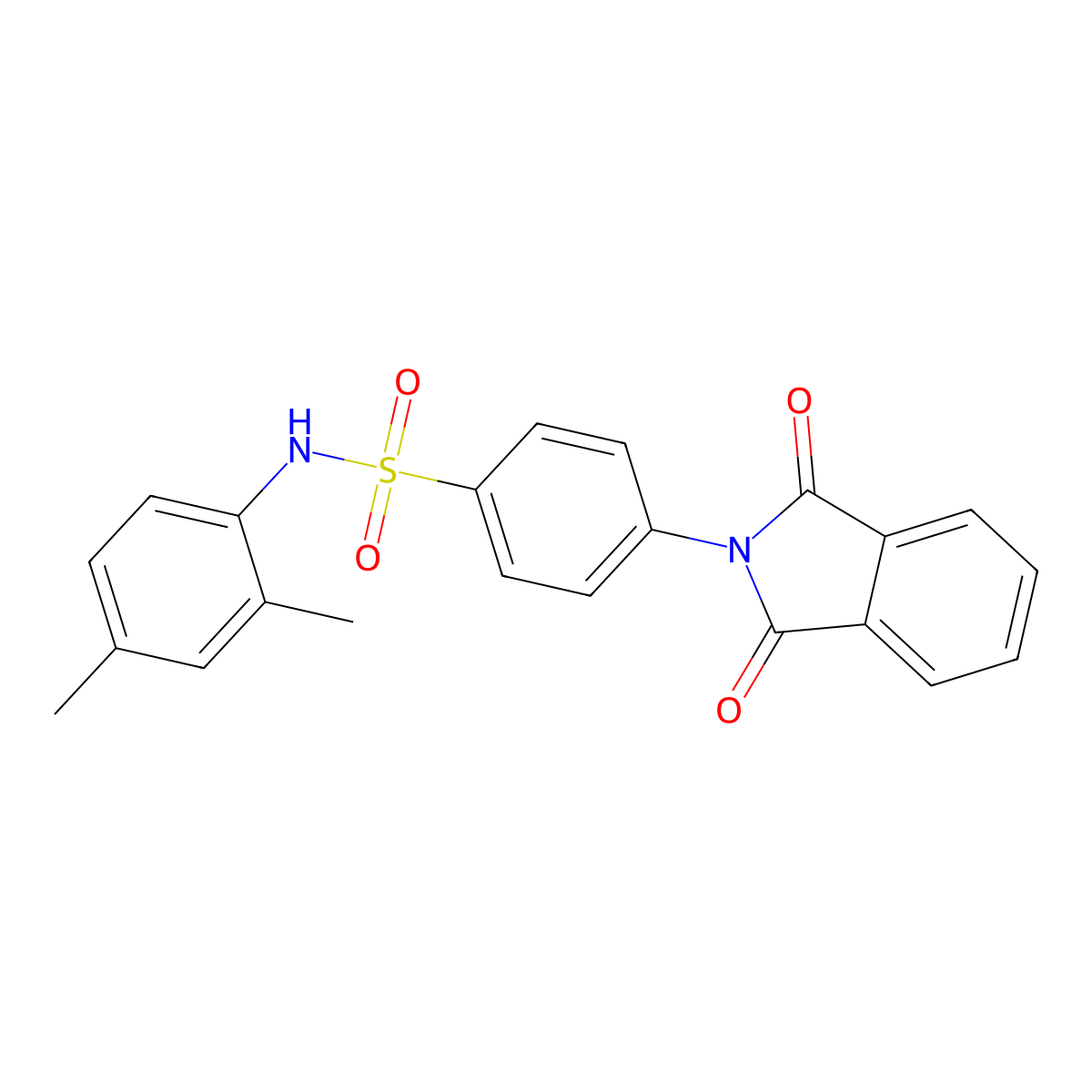 N-(2,4-dimethylphenyl)-4-(1,3-dioxo-1,3-dihydro-2H-isoindol-2-yl)benzenesulfonamide molecular structure, CAS 457924-49-1