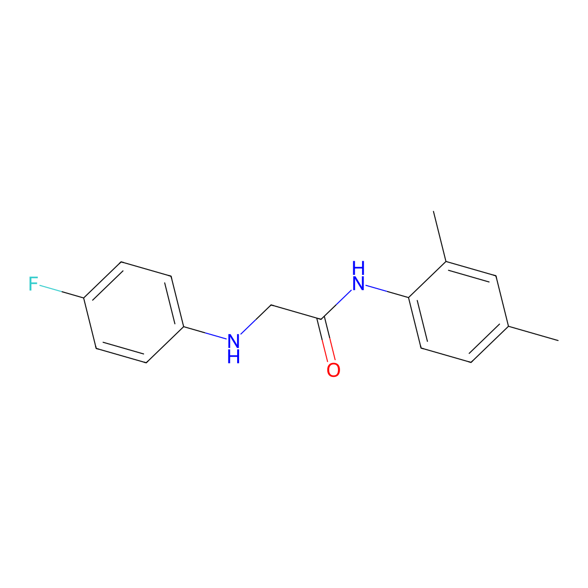N-(2,4-dimethylphenyl)-2-[(4-fluorophenyl)amino]acetamide molecular structure, CAS 457925-86-9