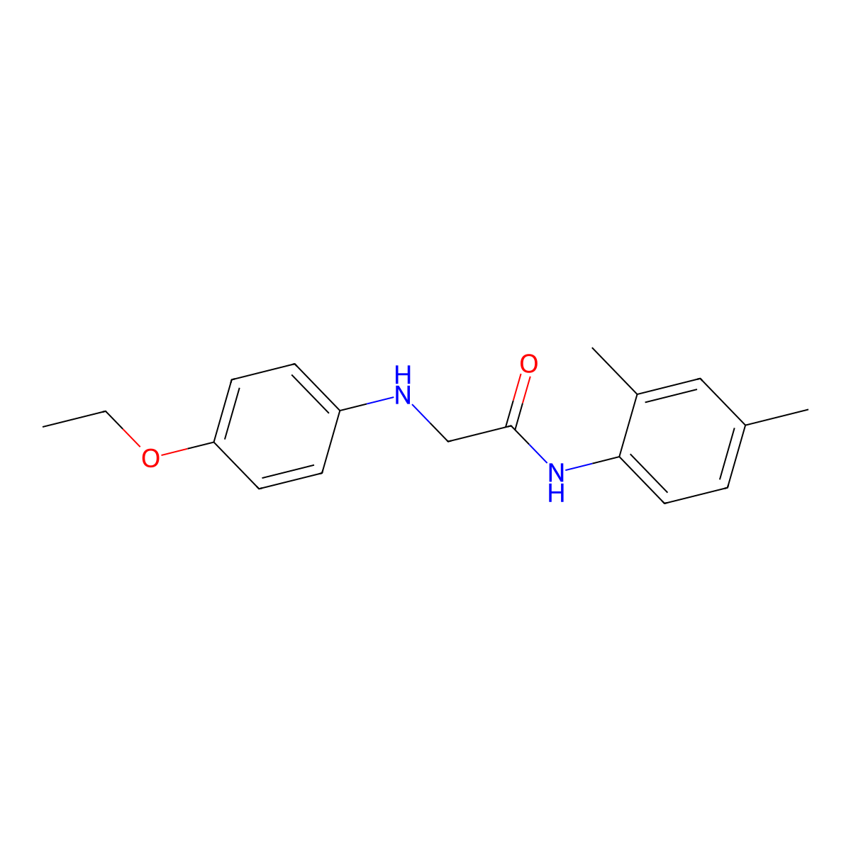 N-(2,4-dimethylphenyl)-2-(4-ethoxyanilino)acetamide molecular structure, CAS 457925-90-5
