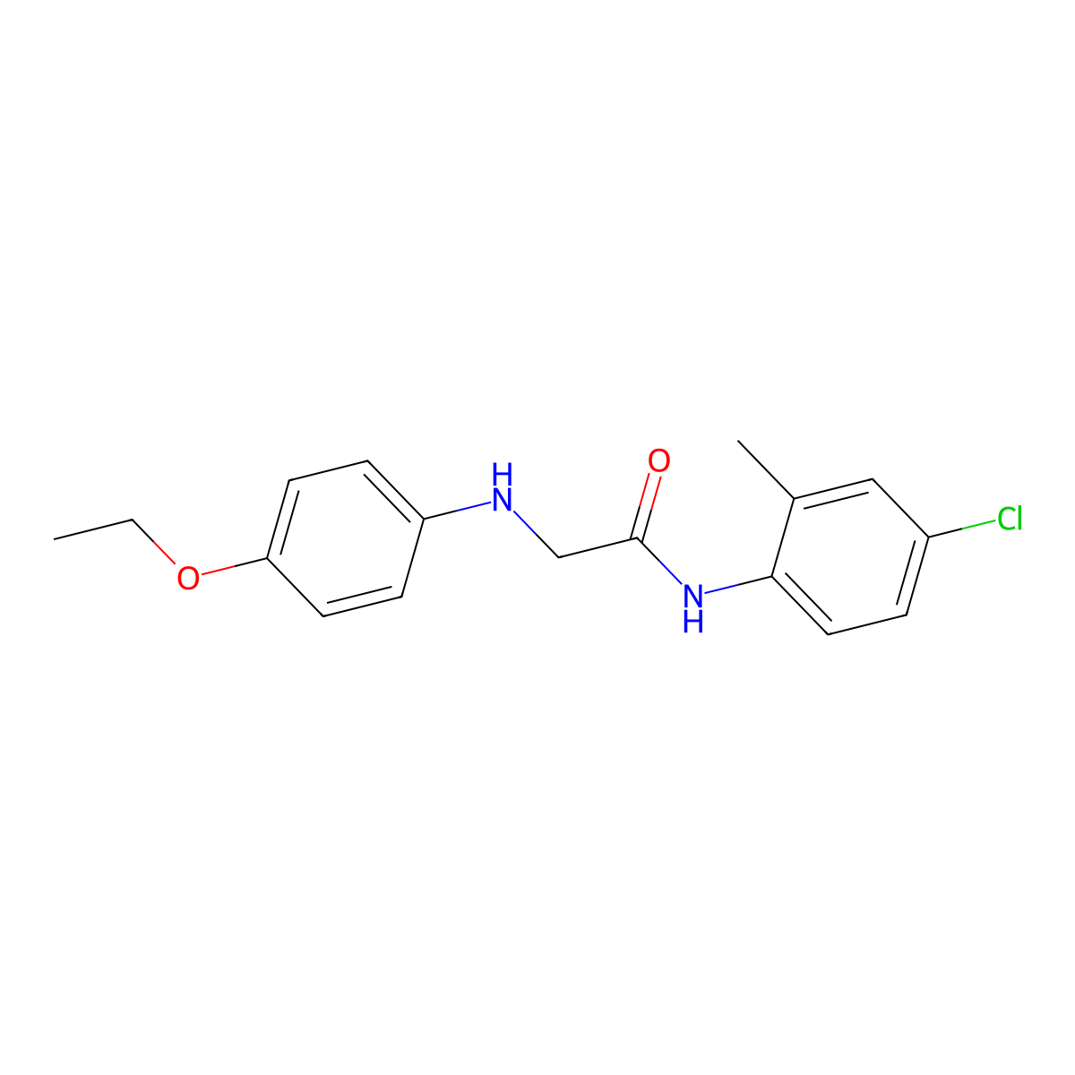 N-(4-chloro-2-methylphenyl)-2-[(4-ethoxyphenyl)amino]acetamide molecular structure, CAS 457927-10-5
