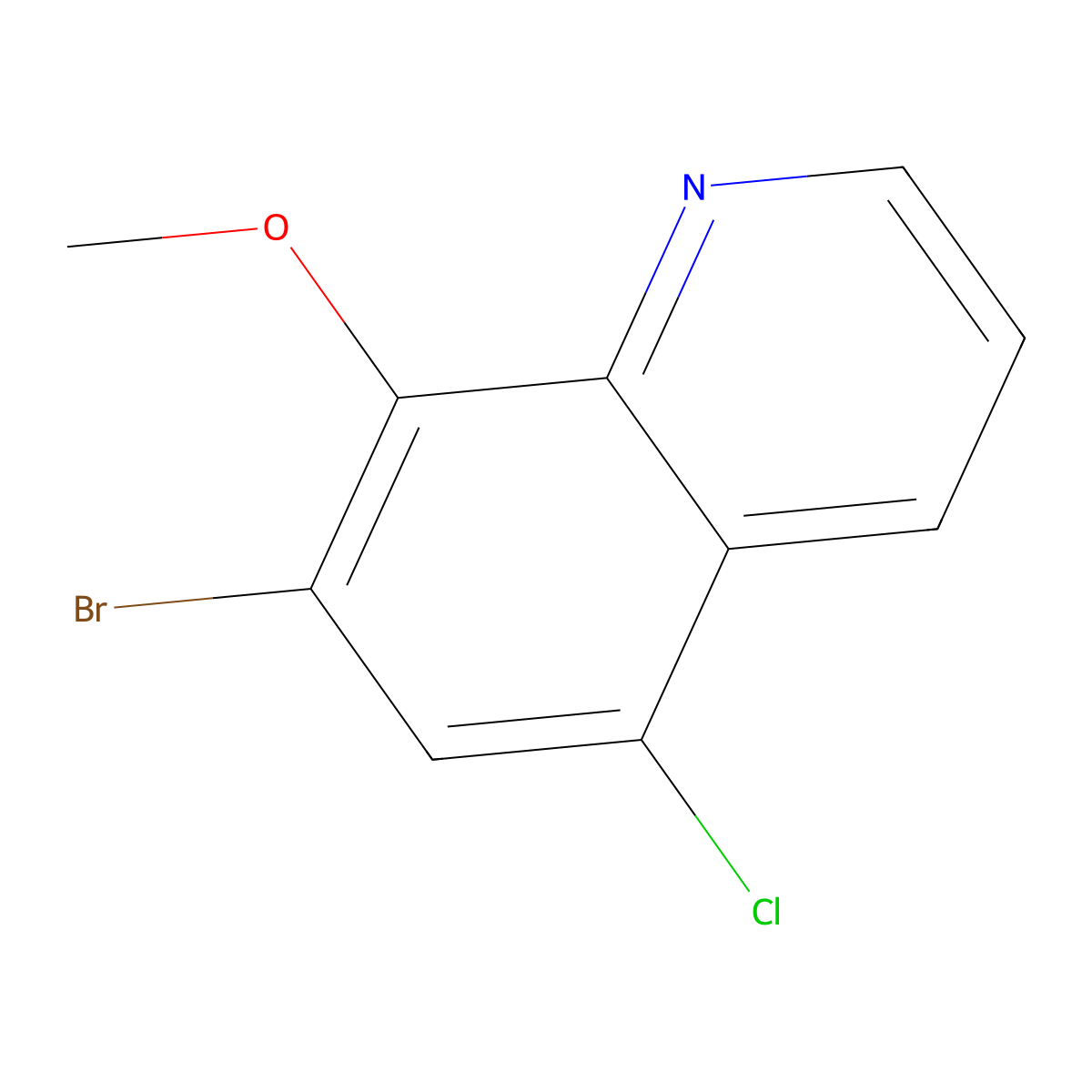 7-Bromo-5-chloro-8-methoxyquinoline molecular structure, CAS 457931-02-1