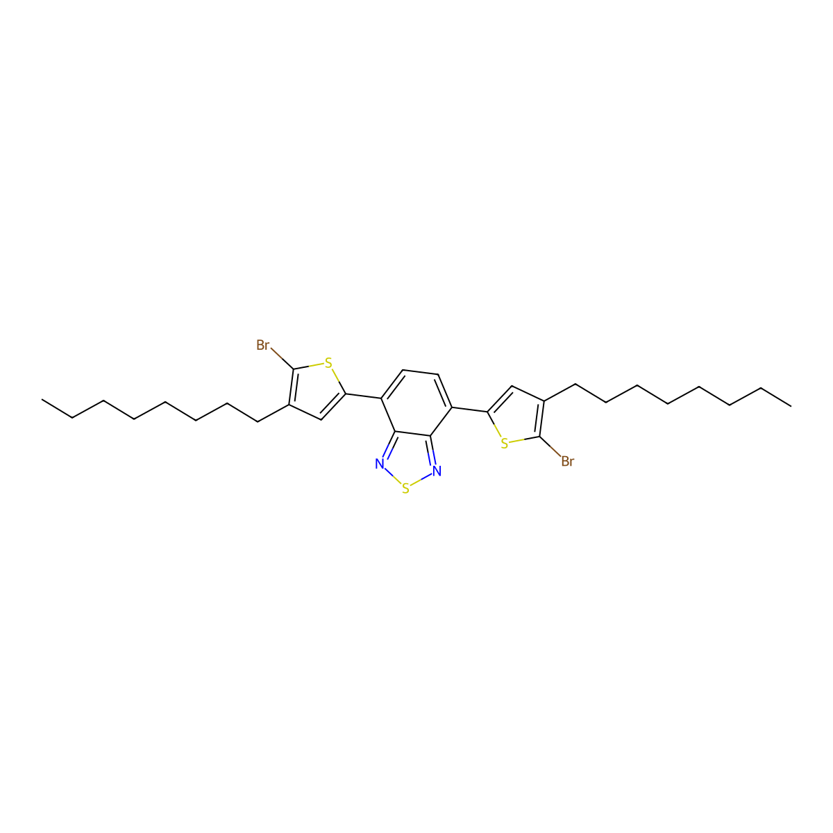 4,7-Bis(5-bromo-4-octylthiophen-2-yl)benzo[c][1,2,5]thiadiazole molecular structure, CAS 457931-23-6