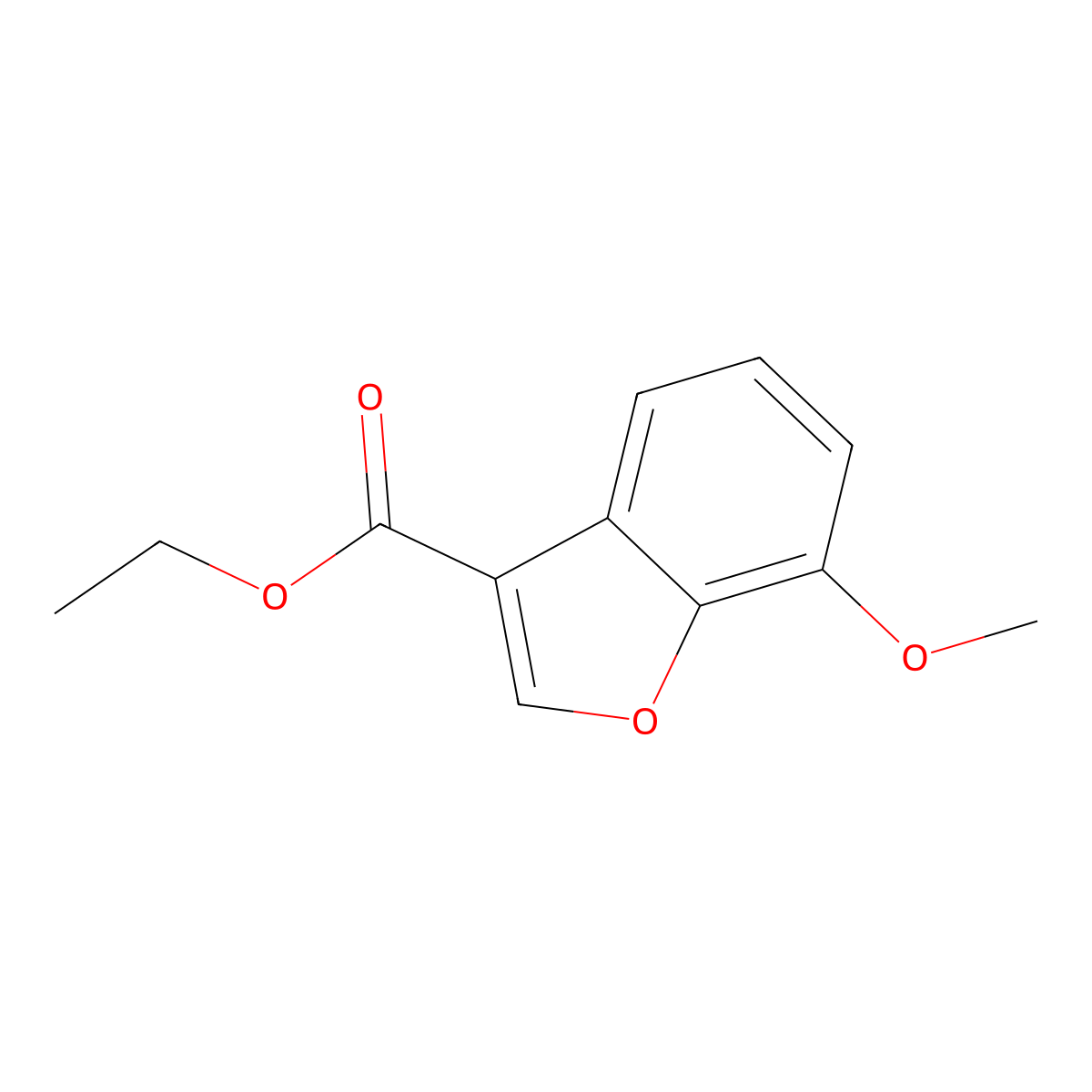Ethyl 7-methoxybenzofuran-3-carboxylate molecular structure, CAS 457938-98-6