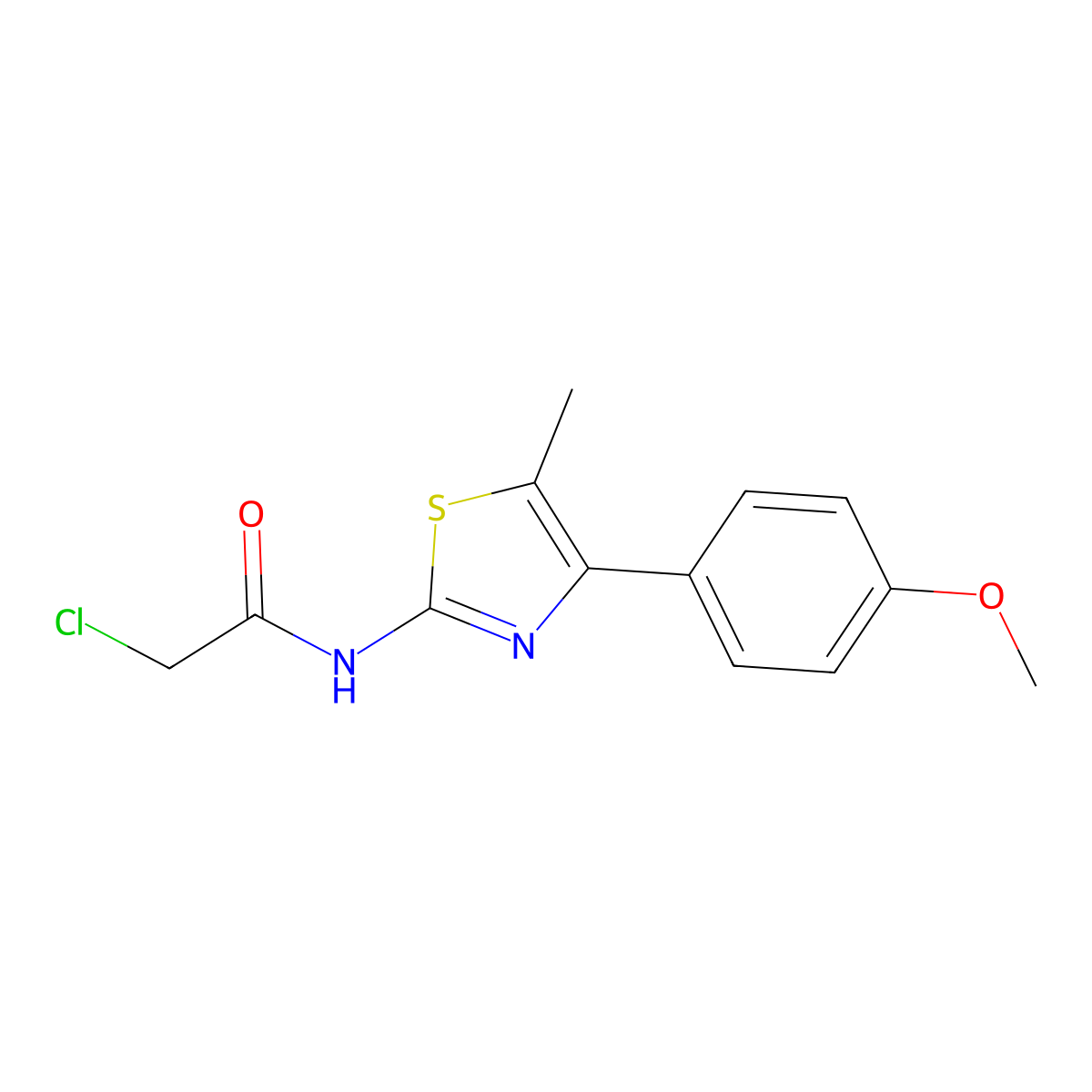 2-chloro-N-[4-(4-methoxyphenyl)-5-methyl-1,3-thiazol-2-yl]acetamide molecular structure, CAS 457941-62-7