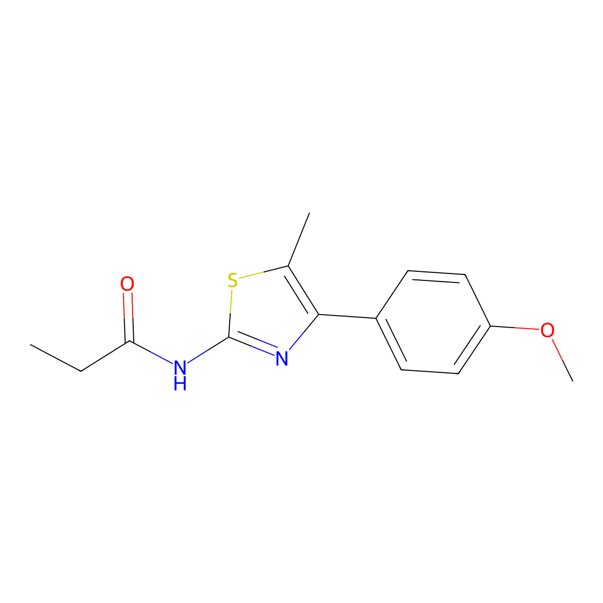 N-[4-(4-methoxyphenyl)-5-methyl-1,3-thiazol-2-yl]propanamide molecular structure, CAS 457941-68-3