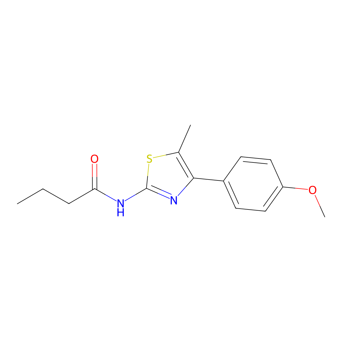 N-[4-(4-methoxyphenyl)-5-methyl-1,3-thiazol-2-yl]butanamide molecular structure, CAS 457941-69-4