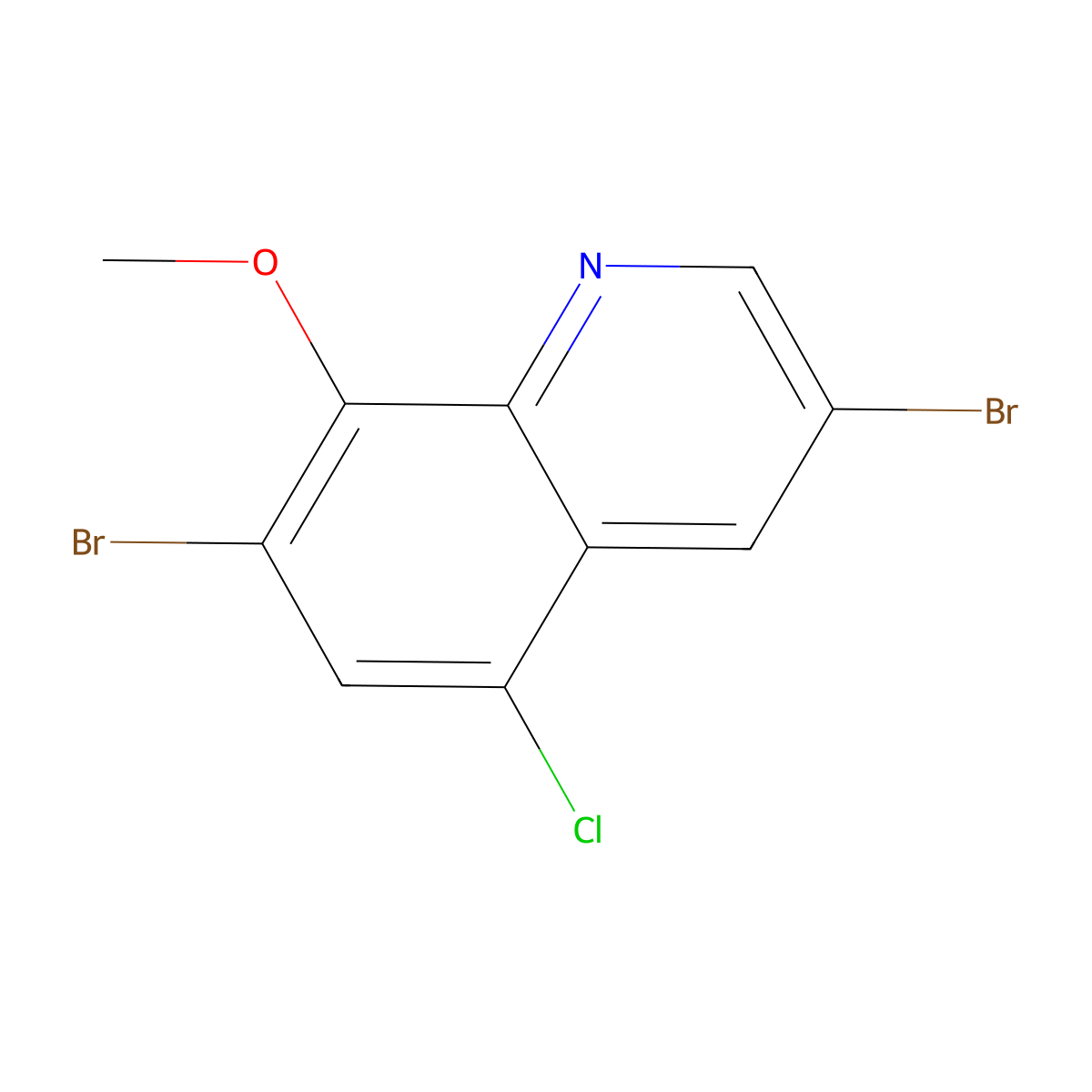 3,7-Dibromo-5-chloro-8-methoxyquinoline molecular structure, CAS 457947-86-3