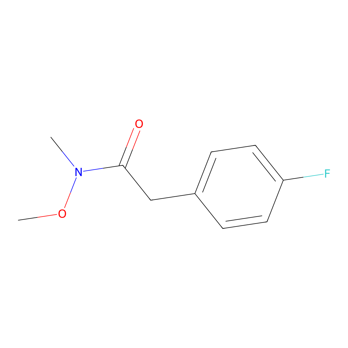 2-(4-Fluorophenyl)-N-methoxy-N-methylacetamide molecular structure, CAS 457948-95-7