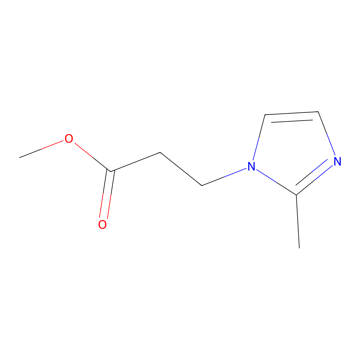 methyl 3-(2-methyl-1H-imidazol-1-yl)propanoate molecular structure, CAS 457957-92-5