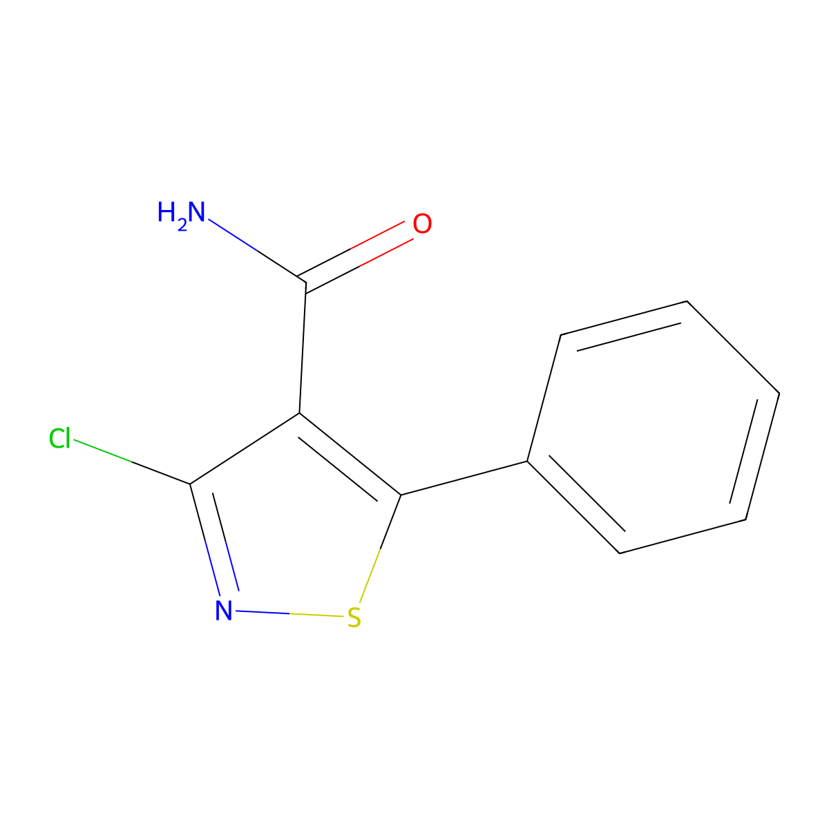 3-Chloro-5-phenylisothiazole-4-carboxamide molecular structure, CAS 457960-33-7