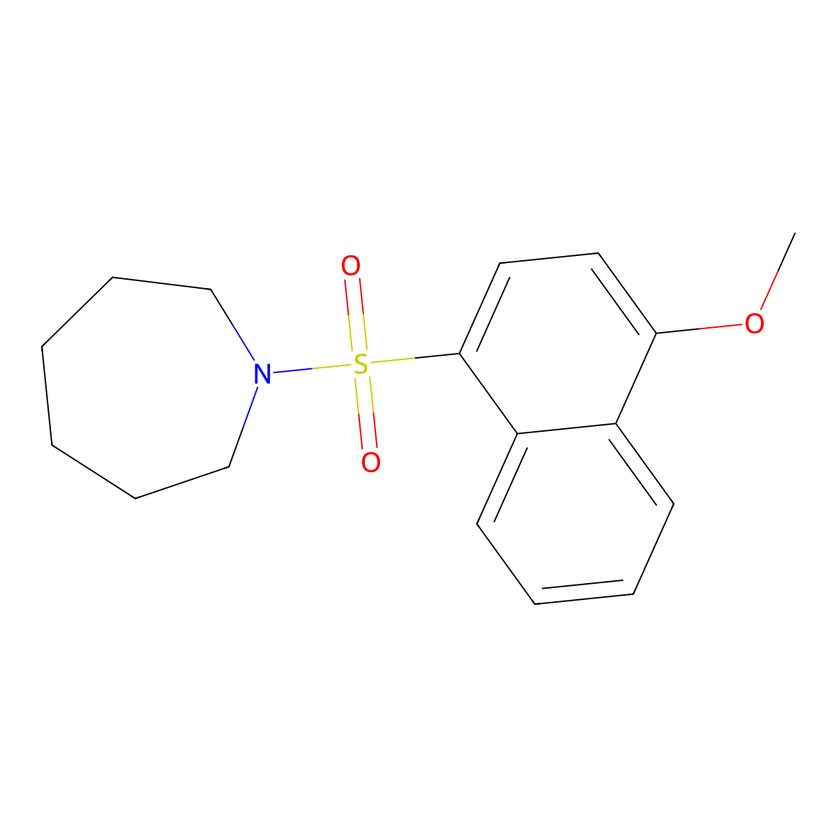 1-((4-Methoxynaphthalen-1-yl)sulfonyl)azepane molecular structure, CAS 457960-34-8