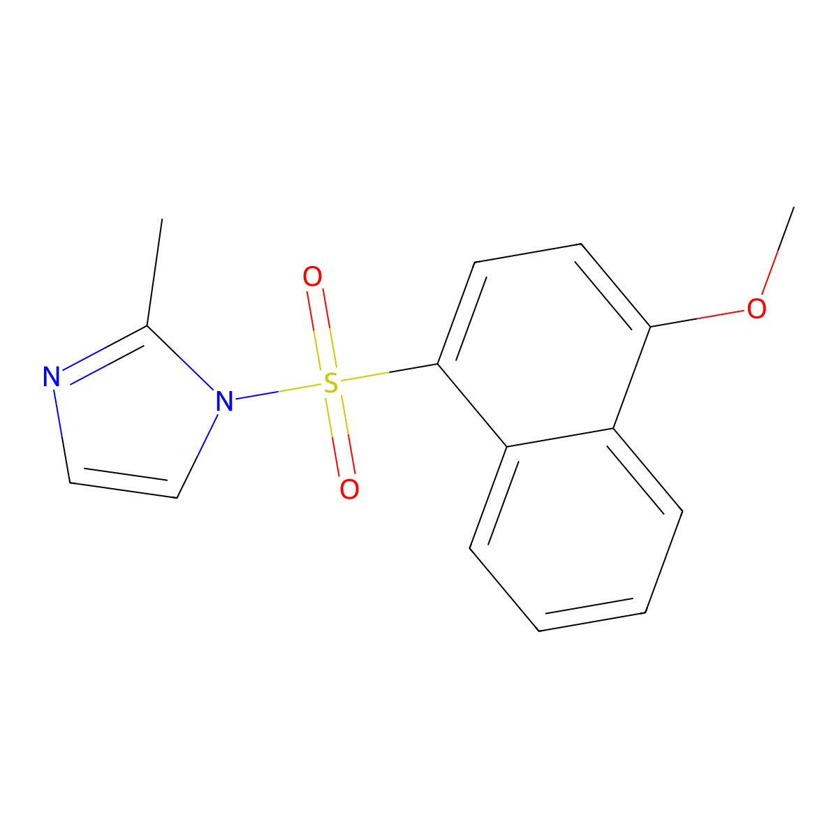 1-[(4-Methoxynaphthyl)sulfonyl]-2-methylimidazole molecular structure, CAS 457960-38-2