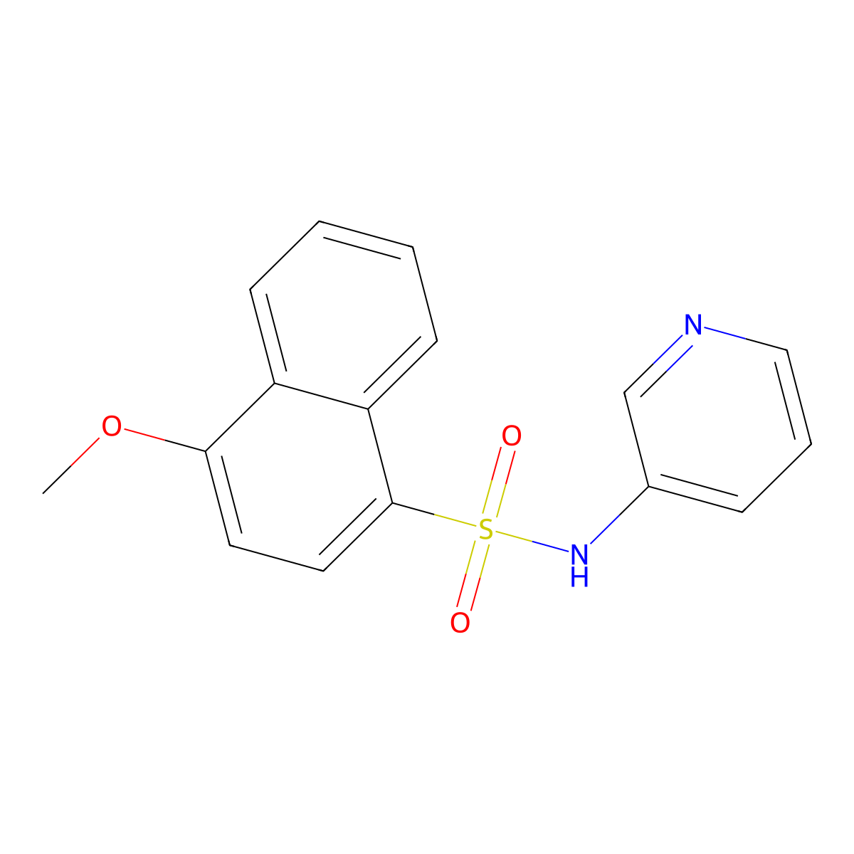 4-methoxy-N-pyridin-3-ylnaphthalene-1-sulfonamide molecular structure, CAS 457960-40-6