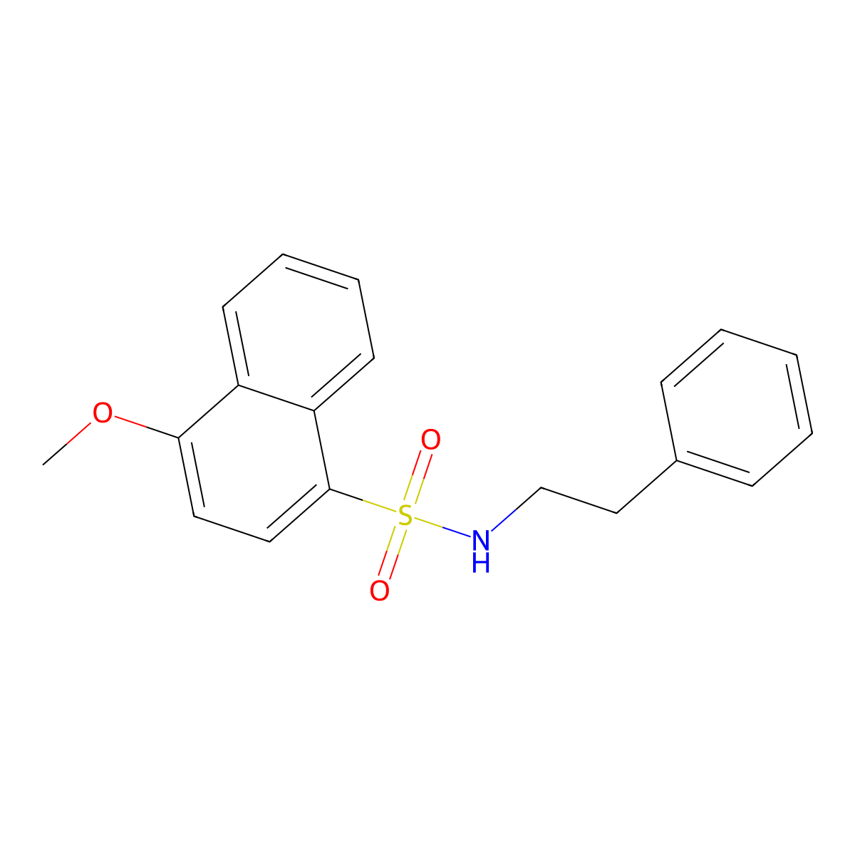 4-methoxy-N-(2-phenylethyl)naphthalene-1-sulfonamide molecular structure, CAS 457960-43-9