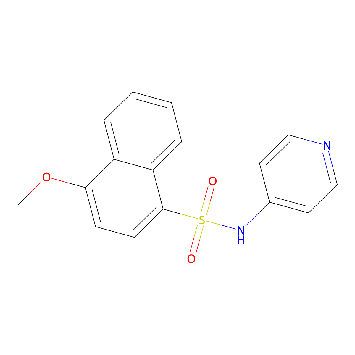 4-methoxy-N-(pyridin-4-yl)naphthalene-1-sulfonamide molecular structure, CAS 457960-54-2