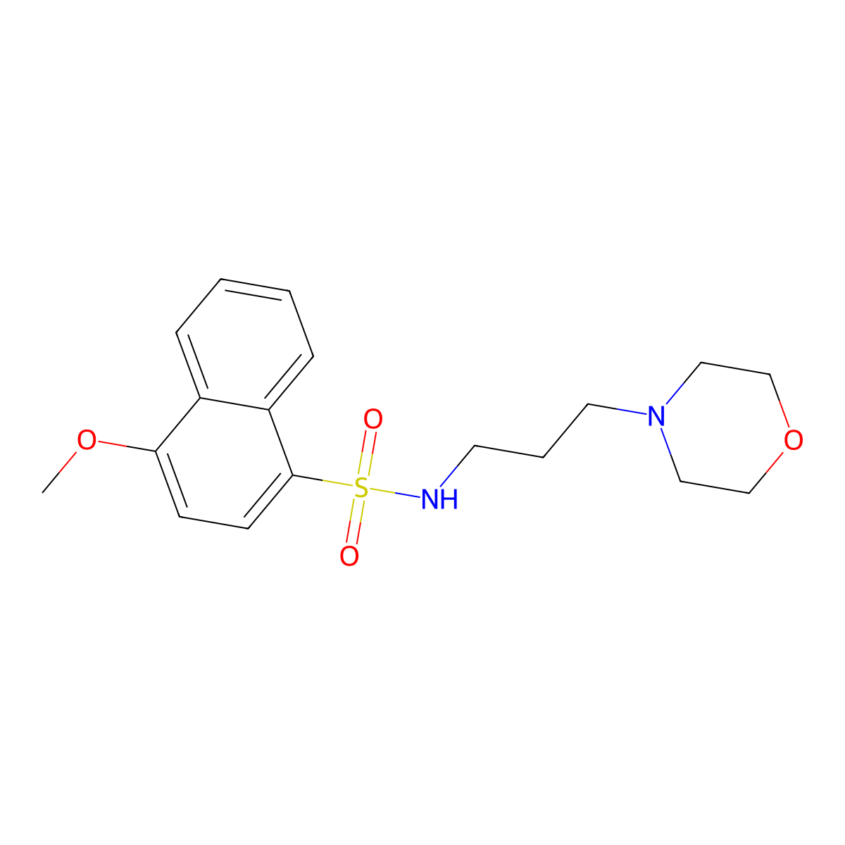 [(4-Methoxynaphthyl)sulfonyl](3-morpholin-4-ylpropyl)amine molecular structure, CAS 457960-57-5