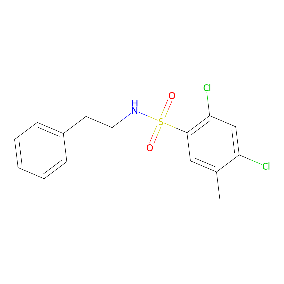 [(2,4-Dichloro-5-methylphenyl)sulfonyl](2-phenylethyl)amine molecular structure, CAS 457960-83-7