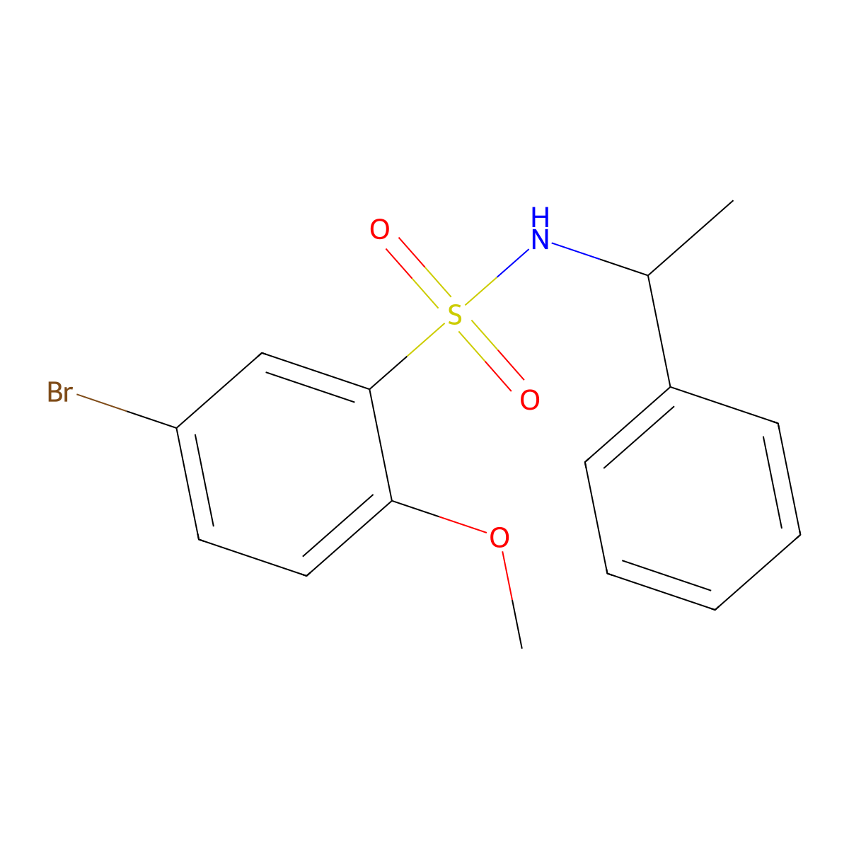 [(5-Bromo-2-methoxyphenyl)sulfonyl](phenylethyl)amine molecular structure, CAS 457960-88-2