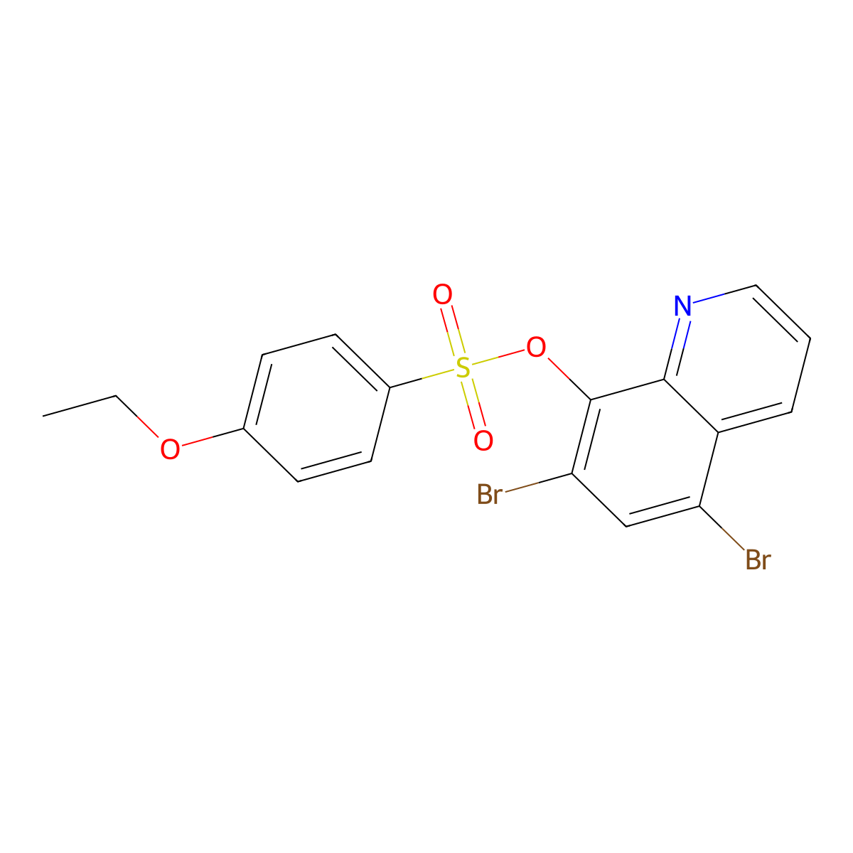 5,7-Dibromo-8-quinolyl 4-ethoxybenzenesulfonate molecular structure, CAS 457961-30-7