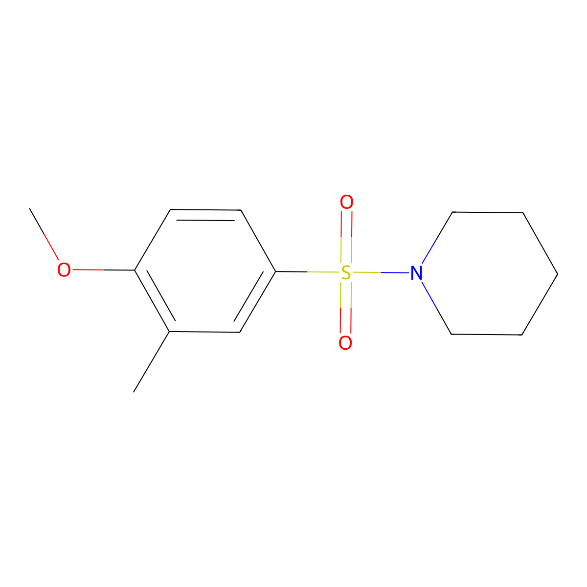 1-((4-Methoxy-3-methylphenyl)sulfonyl)piperidine molecular structure, CAS 457961-34-1