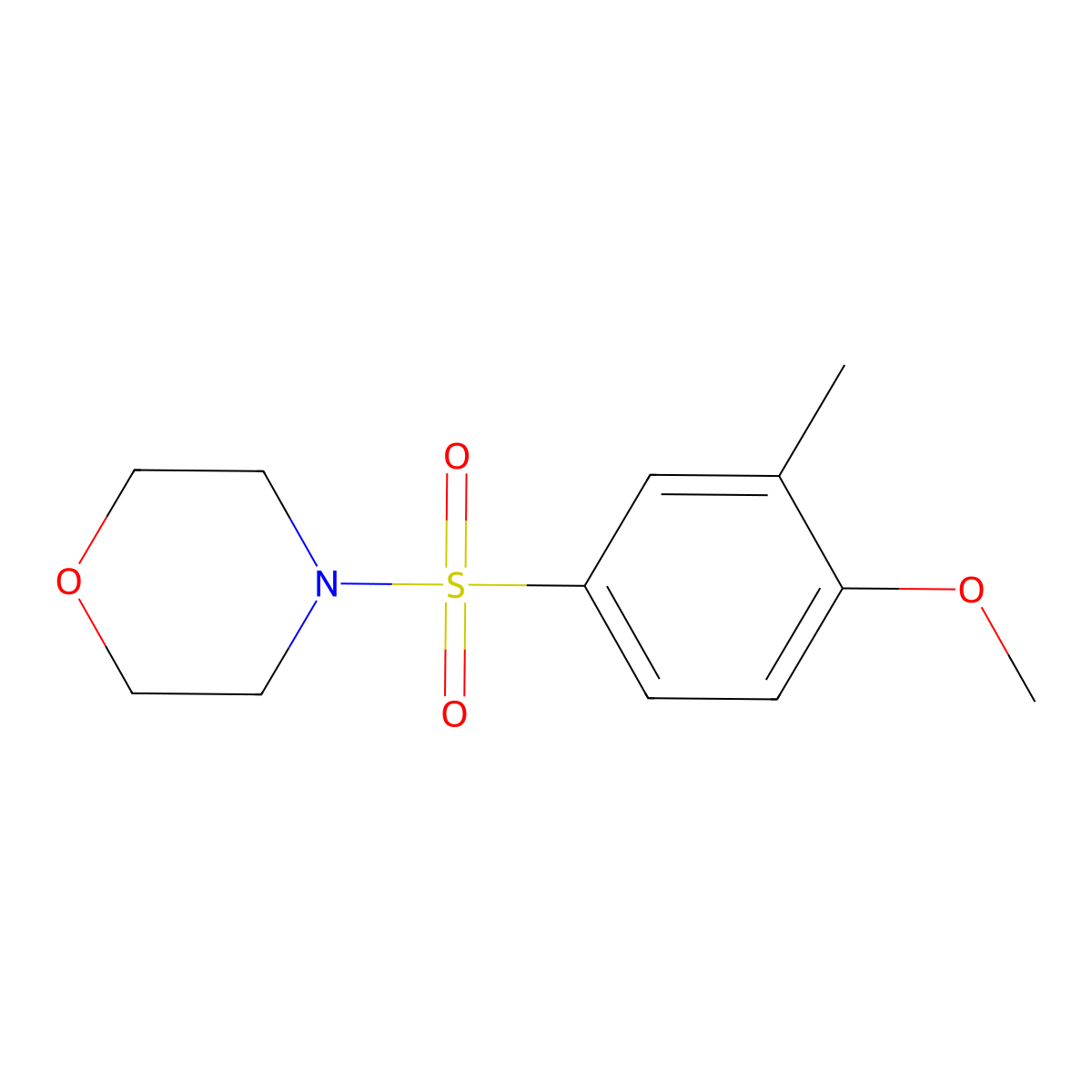 4-[(4-Methoxy-3-methylphenyl)sulfonyl]morpholine molecular structure, CAS 457961-35-2