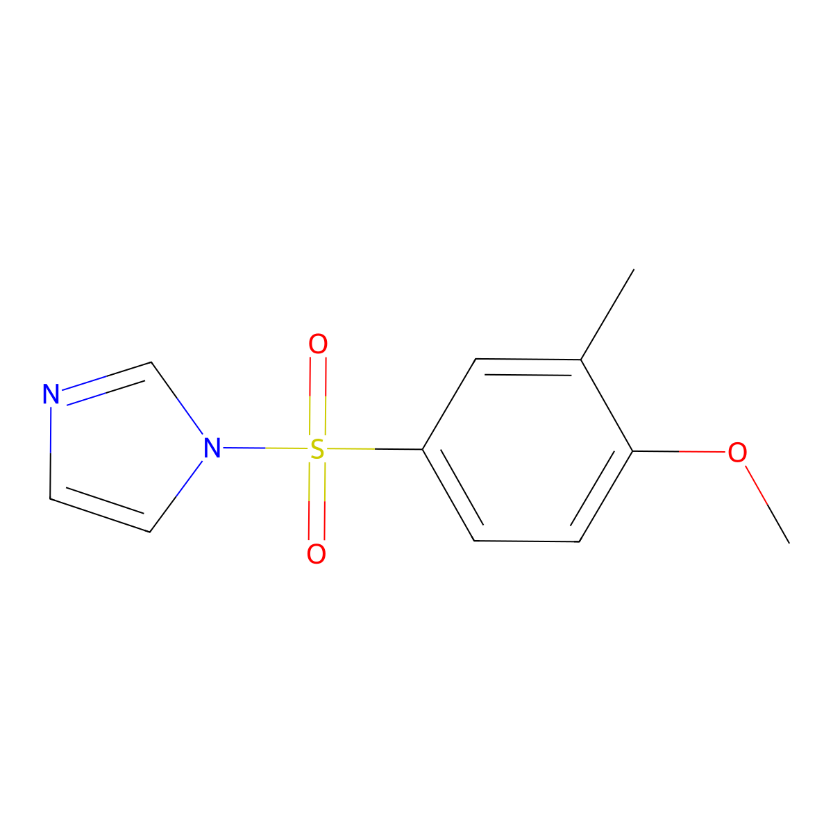 1-(4-Methoxy-3-methylphenyl)sulfonylimidazole molecular structure, CAS 457961-39-6