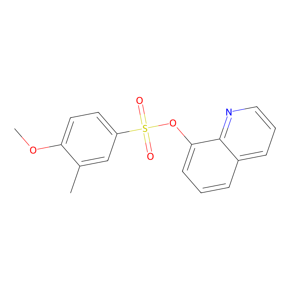 8-Quinolyl 4-methoxy-3-methylbenzenesulfonate molecular structure, CAS 457961-45-4