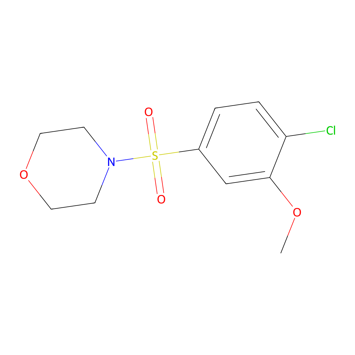 4-(4-Chloro-3-methoxyphenyl)sulfonylmorpholine molecular structure, CAS 457961-48-7