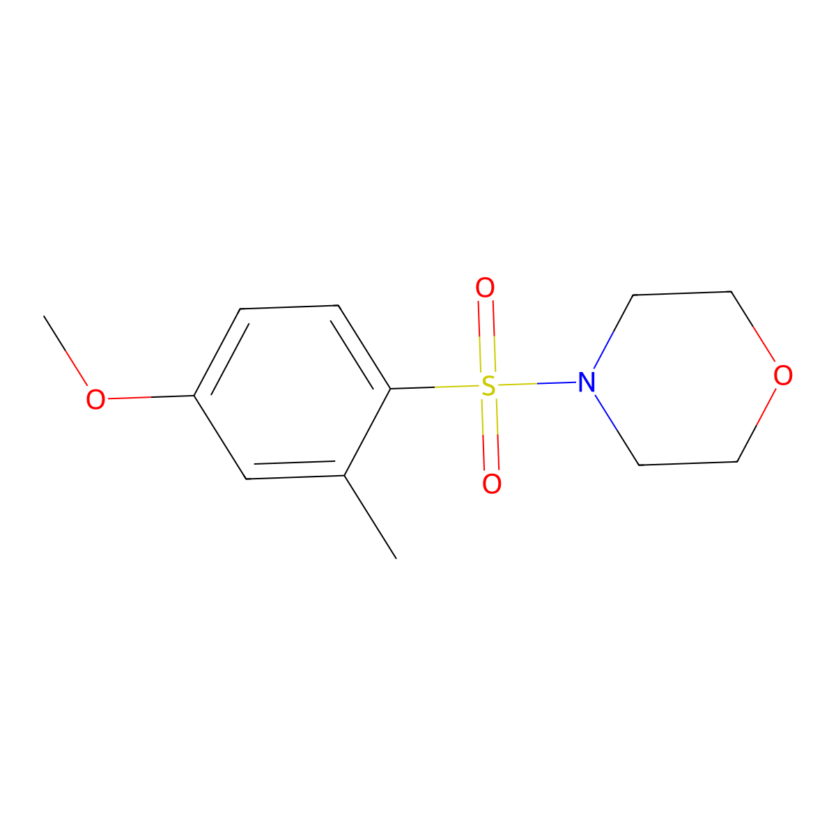 4-(4-Methoxy-2-methylbenzenesulfonyl)morpholine molecular structure, CAS 457961-54-5