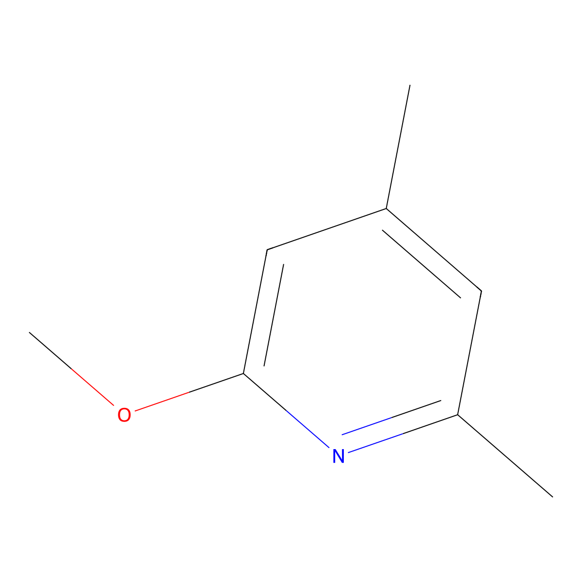 2-Methoxy-4,6-dimethylpyridine molecular structure, CAS 45798-56-9