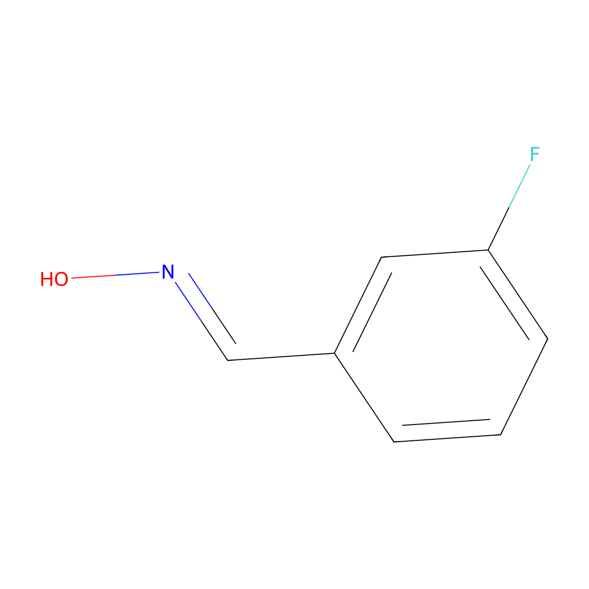 3-Fluorobenzaldehyde oxime molecular structure, CAS 458-02-6