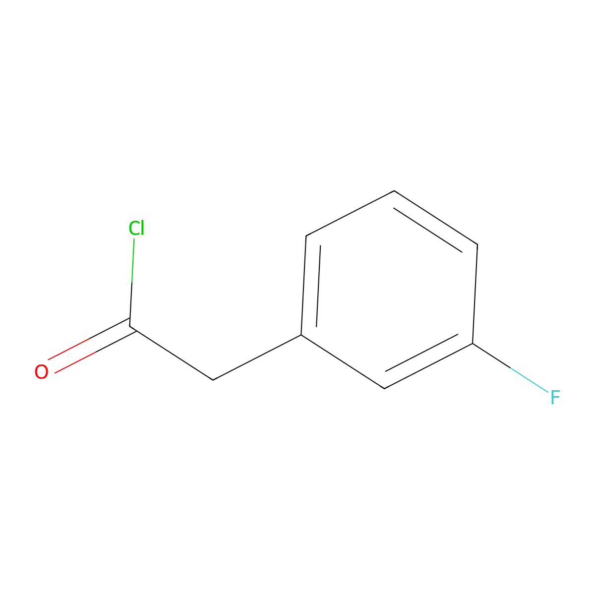 2-(3-Fluorophenyl)acetyl chloride molecular structure, CAS 458-04-8