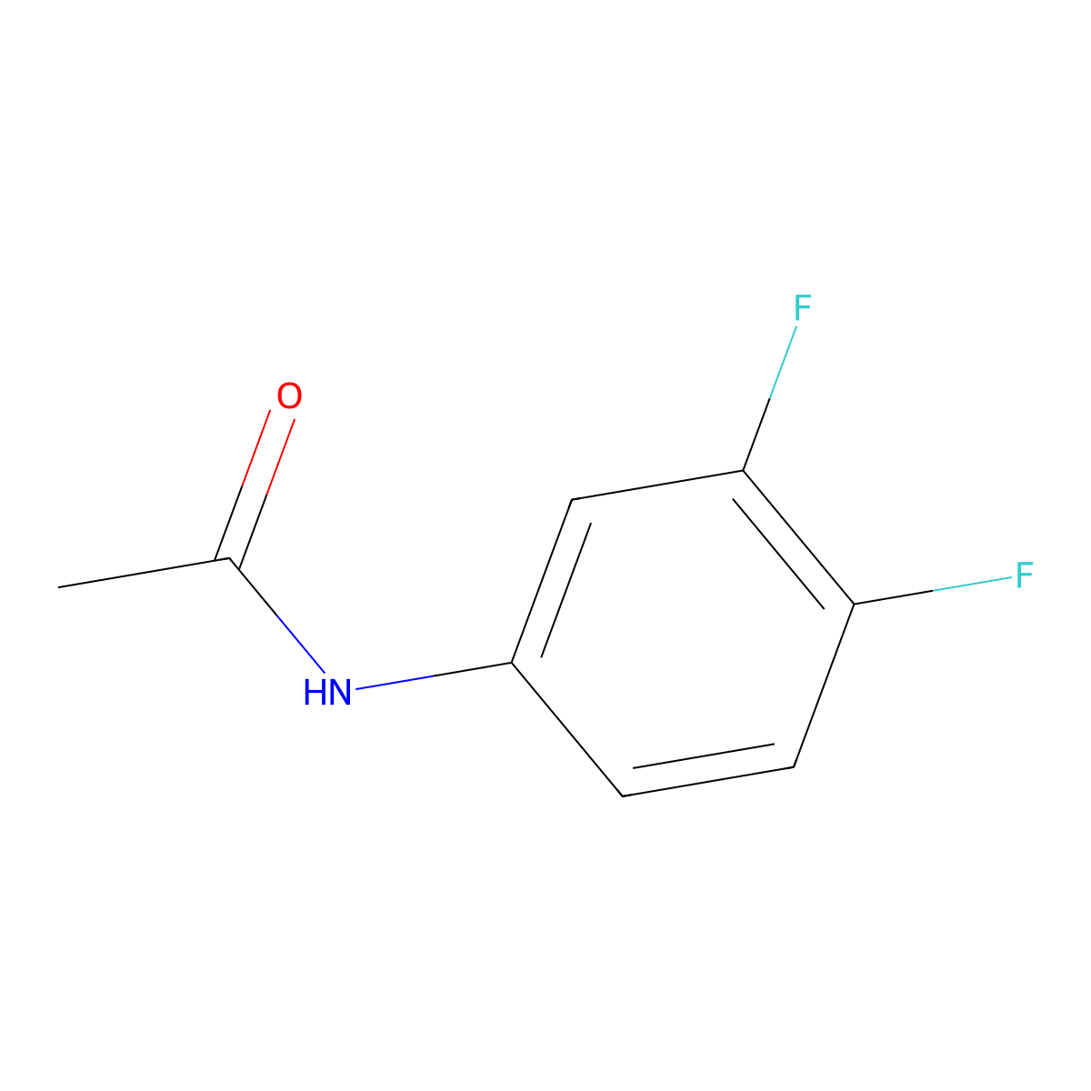 N-(3,4-Difluorophenyl)acetamide molecular structure, CAS 458-11-7