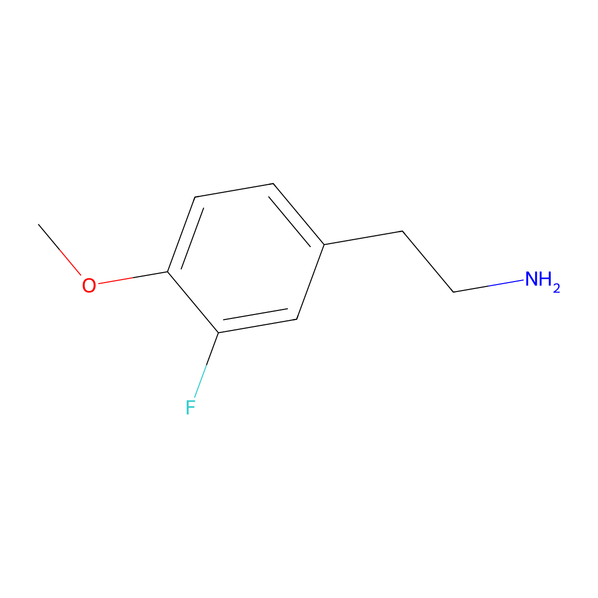 2-(3-Fluoro-4-methoxyphenyl)ethanamine molecular structure, CAS 458-40-2
