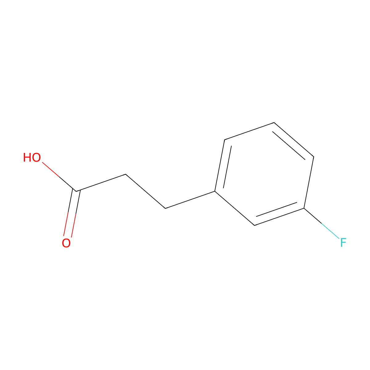 3-(3-Fluorophenyl)propionic acid molecular structure, CAS 458-45-7